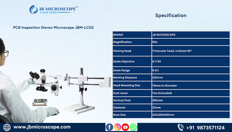 Digital Stereo Microscope 100x Zooming Inspection System manufacturer in India