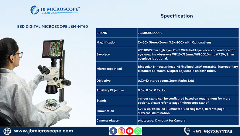 Digital Stereo Microscope 100x Zooming Inspection System manufacturer in India