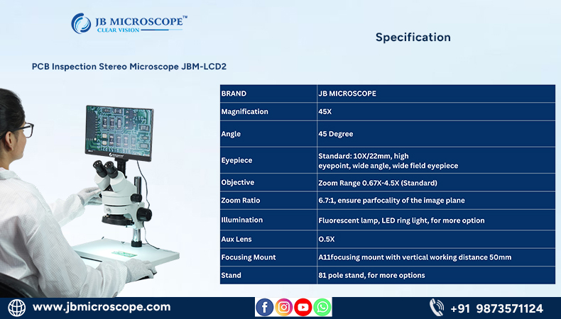 Digital Stereo Microscope 100x Zooming Inspection System manufacturer in India