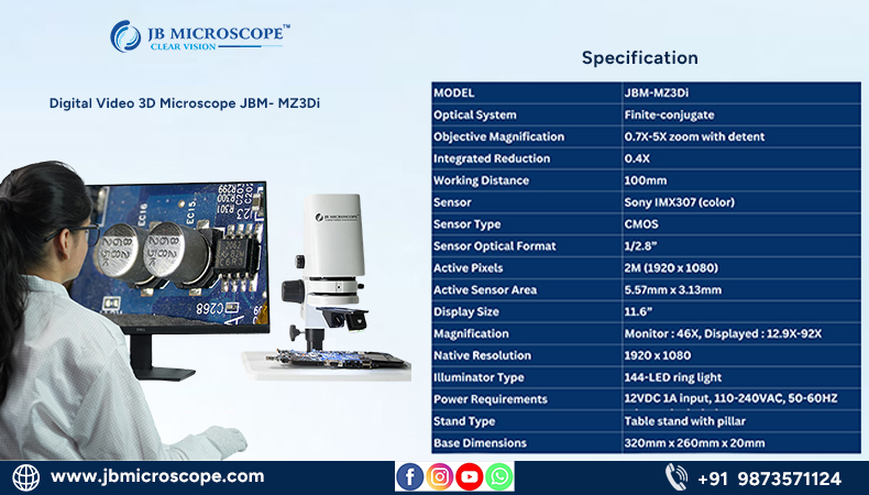 Digital 3D video Inspection Microscope manufacturer in India