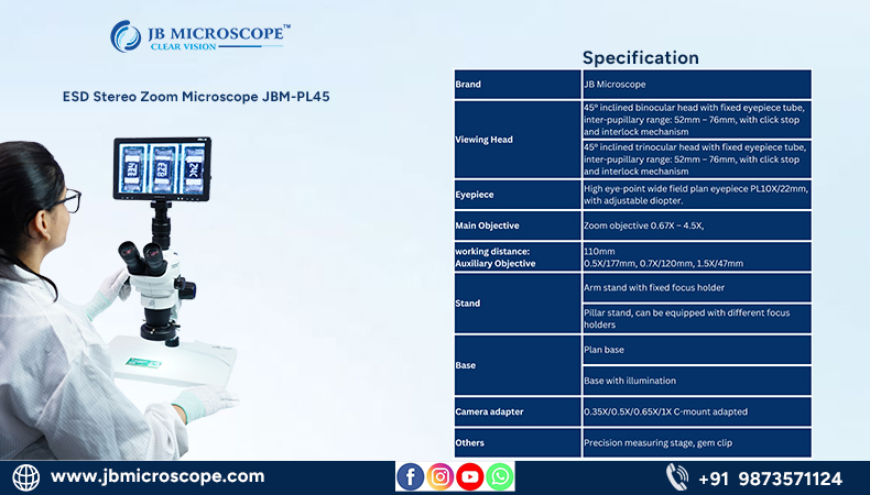 Digital Stereo Microscope 100x Zooming Inspection System supplier in India